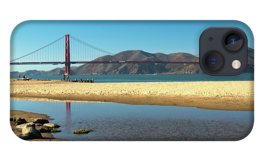 Beach iPhone 13 Case featuring the photograph Golden Gate Bridge from the Beach by Matthew DeGrushe