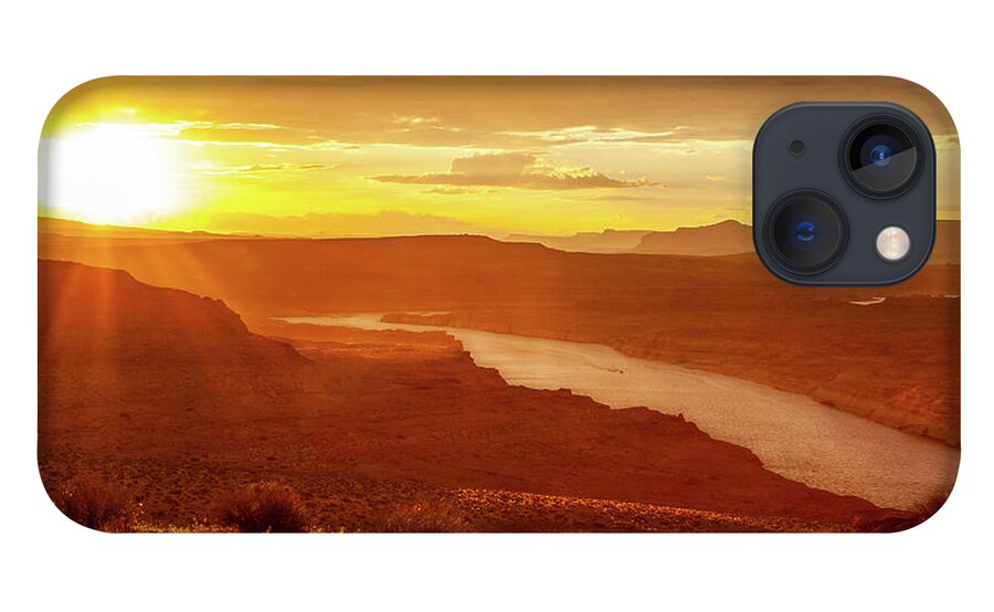 Lake Powell iPhone 13 Case featuring the photograph Golden Sunset by Bradley Morris