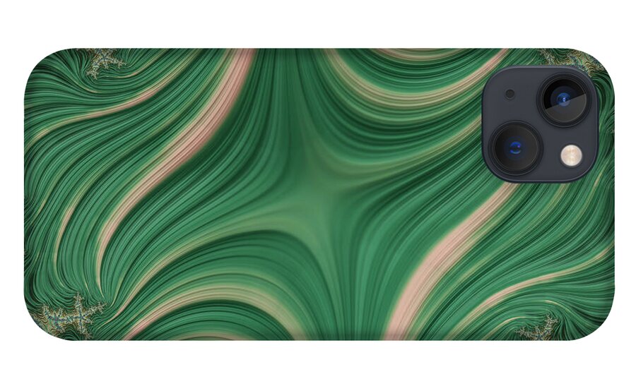 Abstract iPhone 13 Case featuring the digital art Golf Course by Manpreet Sokhi
