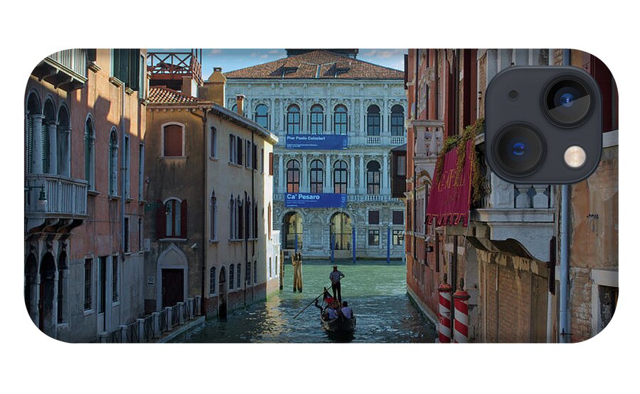 Boat iPhone 13 Case featuring the photograph Gondola on Venetian Canal by Matthew DeGrushe