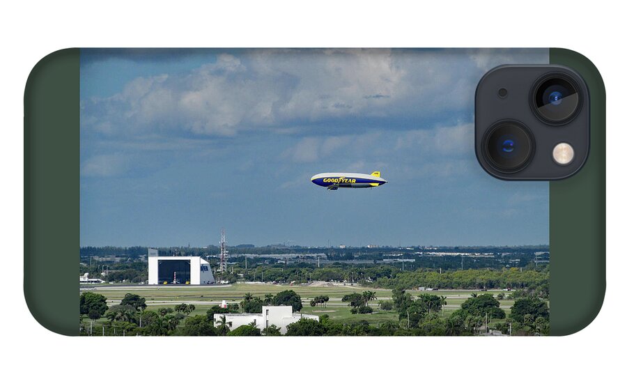 Blimp iPhone 13 Case featuring the photograph Goodyear Blimp Spirit of Innovation by Corinne Carroll