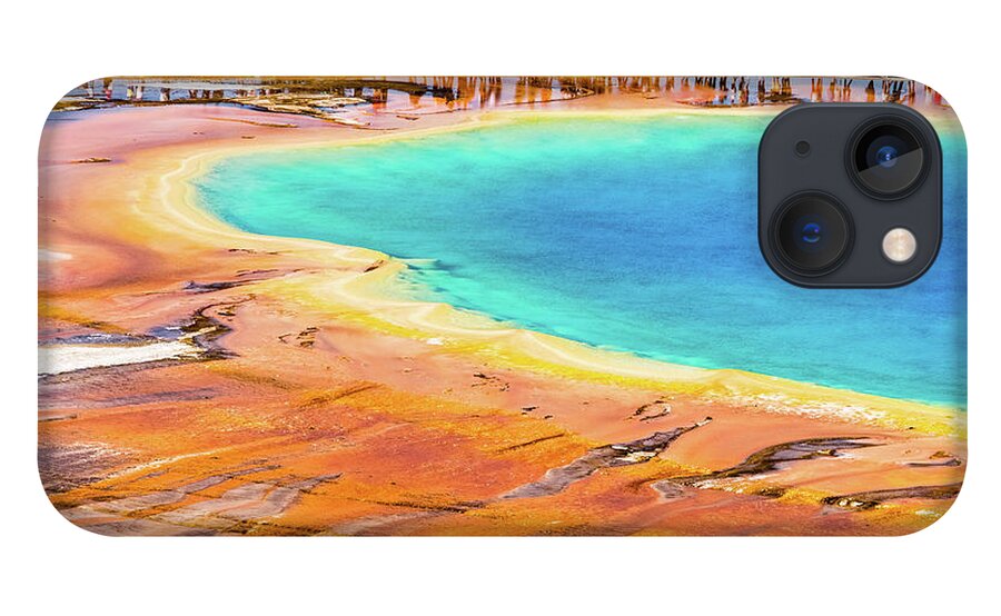 Yellowstone iPhone 13 Case featuring the photograph Grand Prismatic Spring #3 by Alberto Zanoni