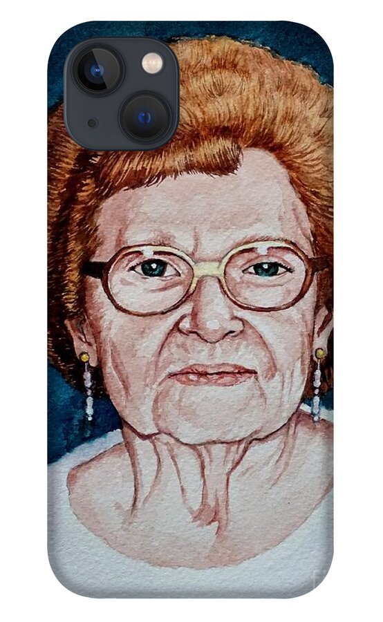 Simon iPhone 13 Case featuring the painting Grandma Simon by Christopher Shellhammer