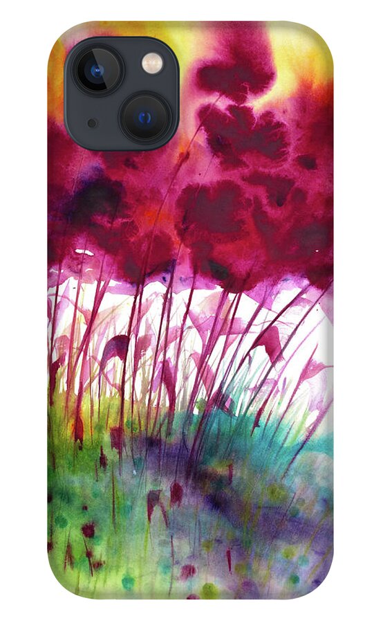 Watercolour iPhone 13 Case featuring the painting Gravity Pulls On the Last by Petra Rau