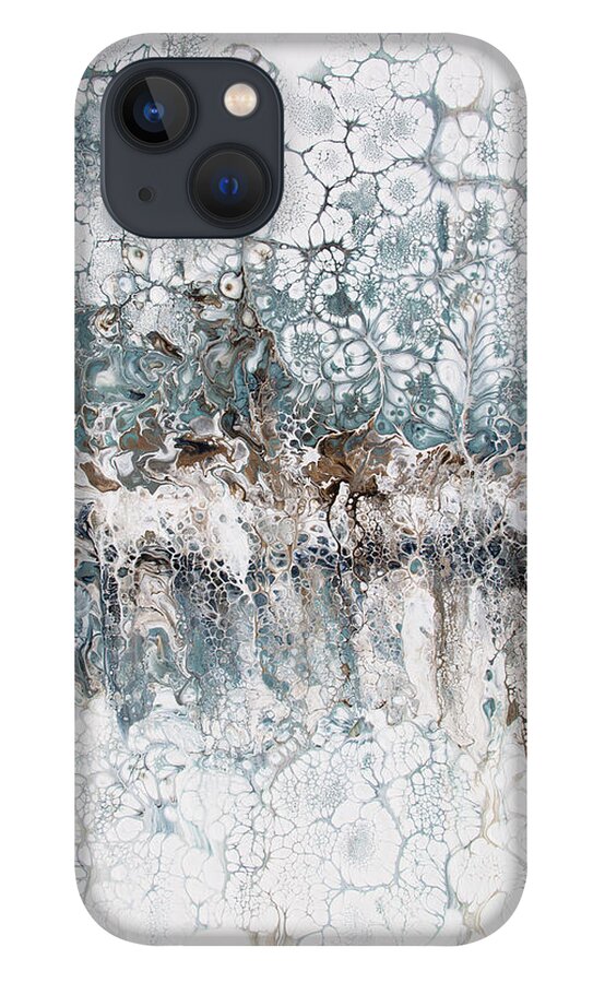 Blue iPhone 13 Case featuring the painting Into the Blue by Katrina Nixon