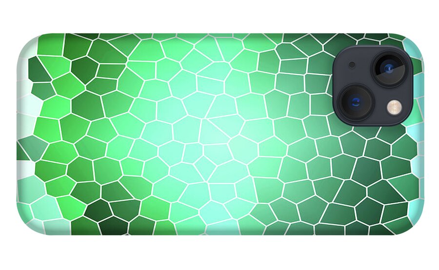 Green iPhone 13 Case featuring the digital art Green Skin by Melinda Firestone-White