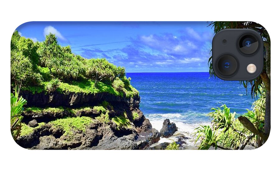 Aloha iPhone 13 Case featuring the photograph Seven Sacred Pools merging into Hawaiian ocean,Hana,Maui by Bnte Creations