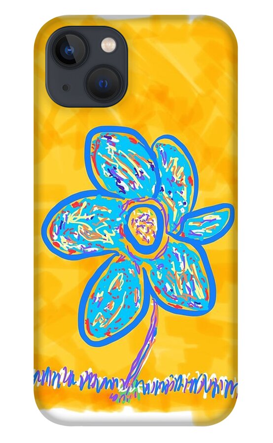 Colorado iPhone 13 Case featuring the drawing Happy Flower 07 by Pam O'Mara
