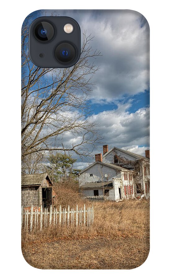 White Fence iPhone 13 Case featuring the photograph Haunted Pump House by David Letts