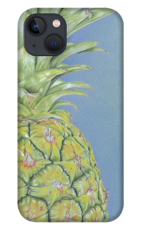Pineapple iPhone 13 Case featuring the painting Hawaiian Pineapple by Karrie J Butler