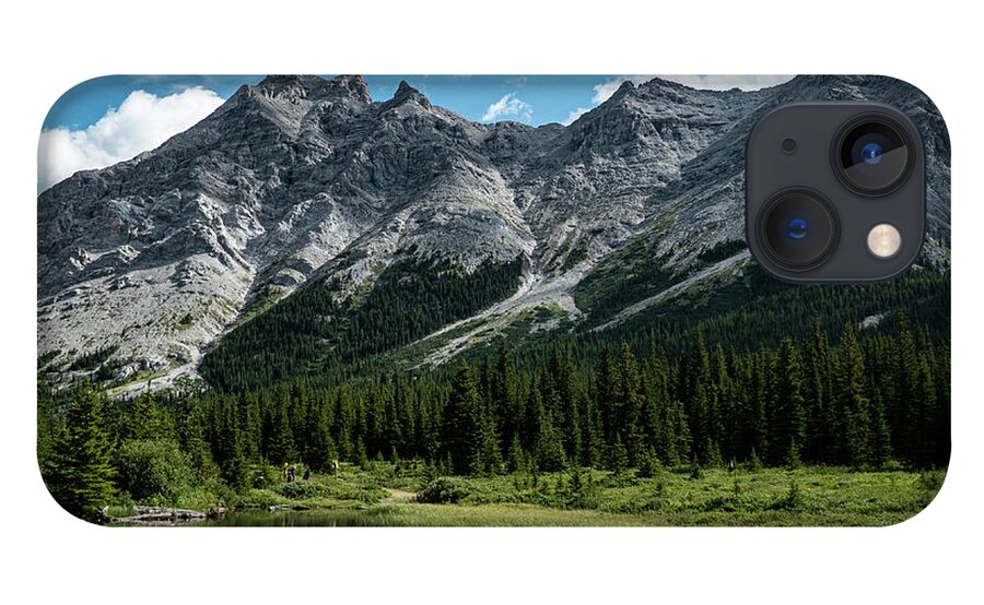 River iPhone 13 Case featuring the photograph headwaters of the Elbow River by Karen Rispin
