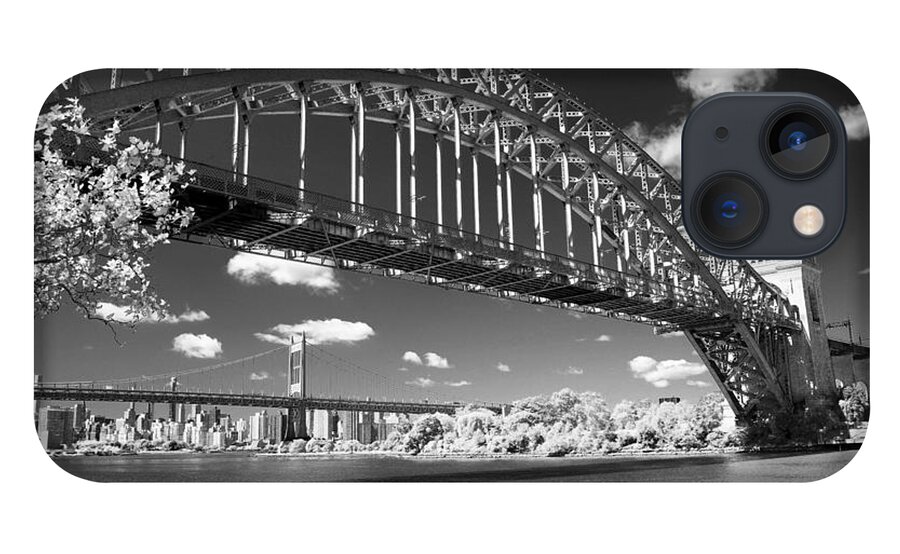Hell Gate Bridge iPhone 13 Case featuring the photograph Hell Gate and Triboro Bridges by Steve Ember