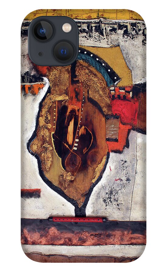 African Art iPhone 13 Case featuring the painting Here I Am Now by Michael Nene