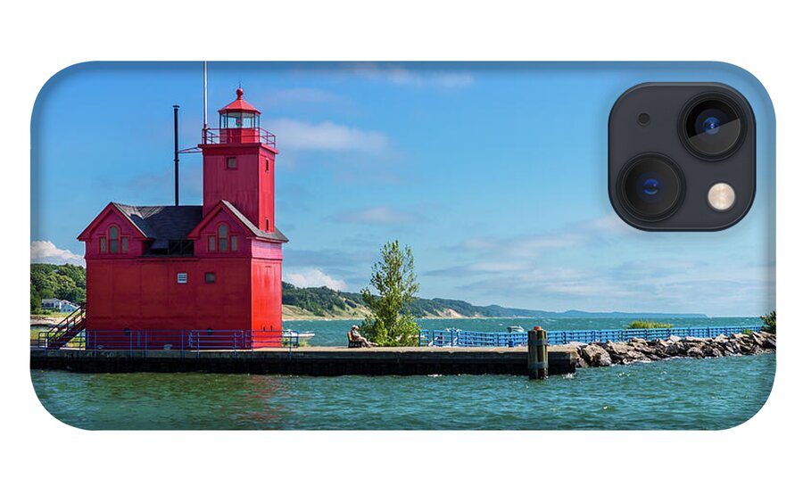 Lighthouse iPhone 13 Case featuring the photograph Holland Harbor Lighthouse by Jennifer White