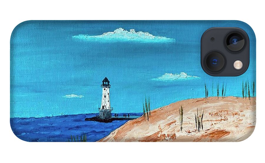 Oil Painting iPhone 13 Case featuring the painting Home View by Lisa White