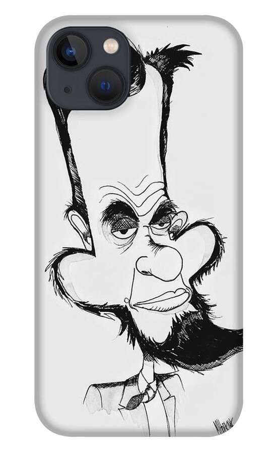 Lincoln iPhone 13 Case featuring the drawing Honest Abe by Michael Hopkins