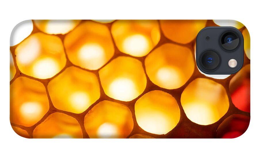 Pattern iPhone 13 Case featuring the photograph Honeycomb Macro 2 by Amelia Pearn