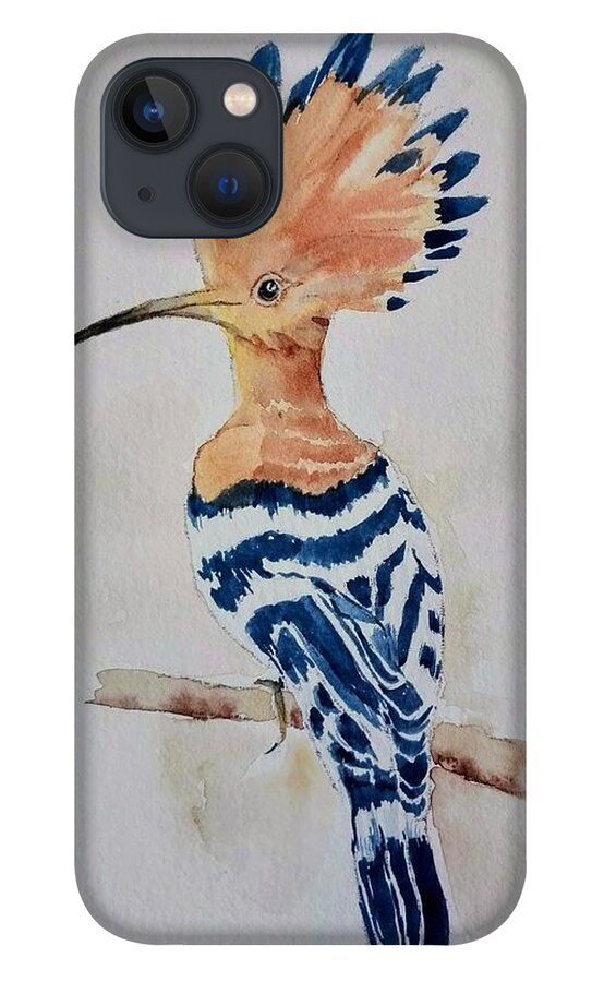 Bird iPhone 13 Case featuring the painting Hoopoe by Sandie Croft