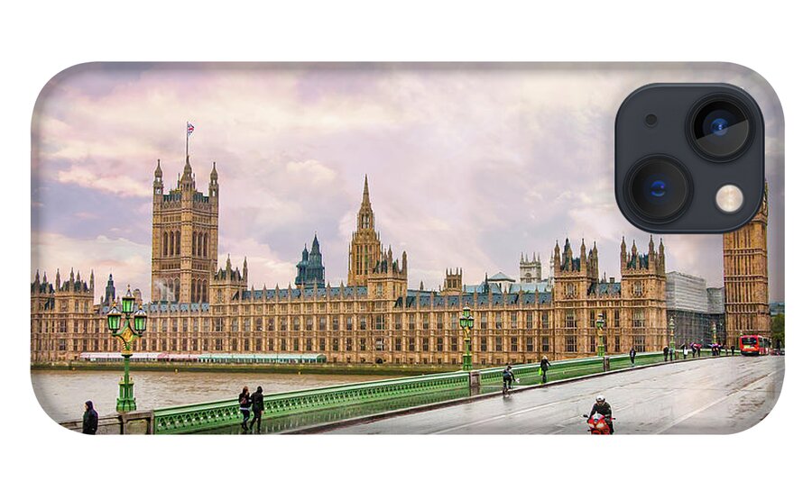 House Of Parliament iPhone 13 Case featuring the digital art House of Parliament London by SnapHappy Photos