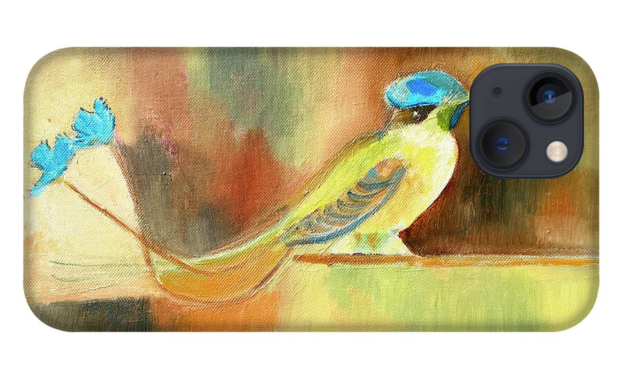 Hummingbird iPhone 13 Case featuring the painting Hummingbird, Ecuador by Suzanne Giuriati Cerny