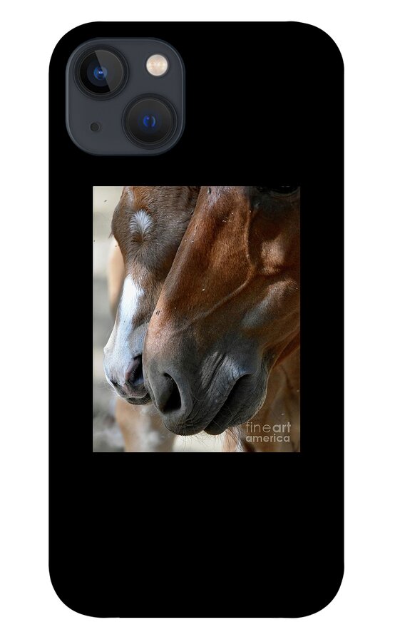 Salt River Wild Horses iPhone 13 Case featuring the digital art I Love You Mommy by Tammy Keyes