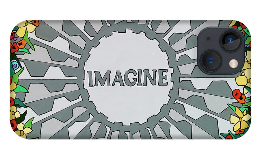 Imagine John Lennon Peace Strawberry Fields iPhone 13 Case featuring the painting Imagine by Mike Stanko