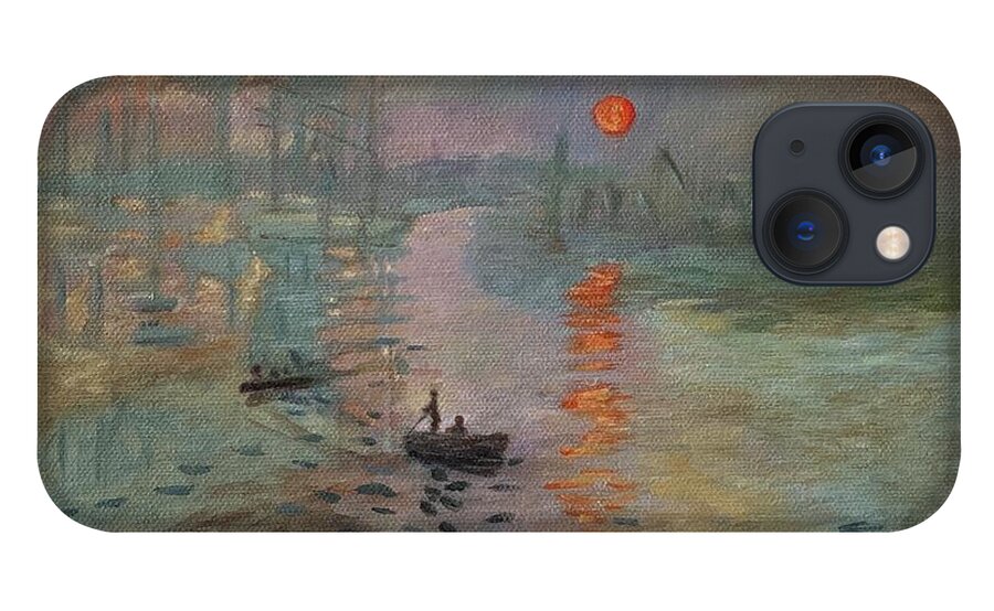 Monet iPhone 13 Case featuring the painting Impression Sunrise by Jane Ricker