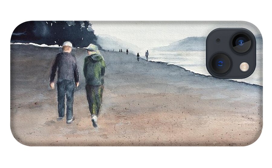  iPhone 13 Case featuring the painting Into the Fog by Barbara Parisien