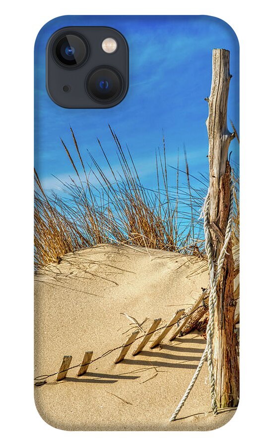 Sandy Hook iPhone 13 Case featuring the photograph Intruders On Windswept Sand Dune by Gary Slawsky