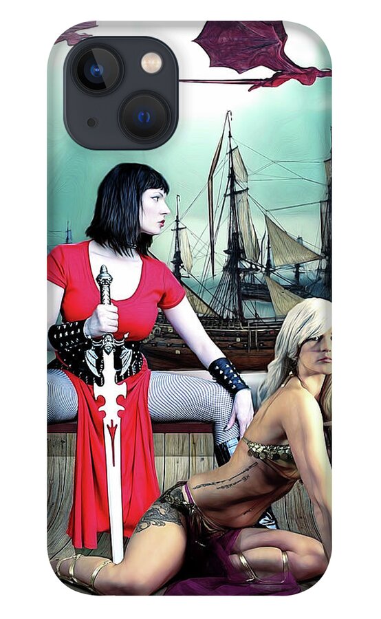 Fantasy iPhone 13 Case featuring the photograph Invasion of the Dragon Queen by Jon Volden