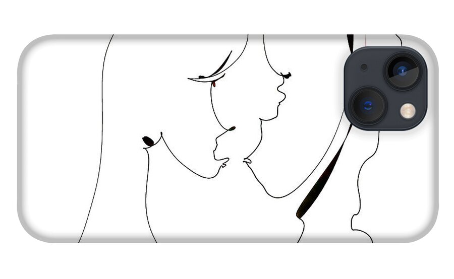 Love Story iPhone 13 Case featuring the digital art It's a complicated love by Amber Lasche