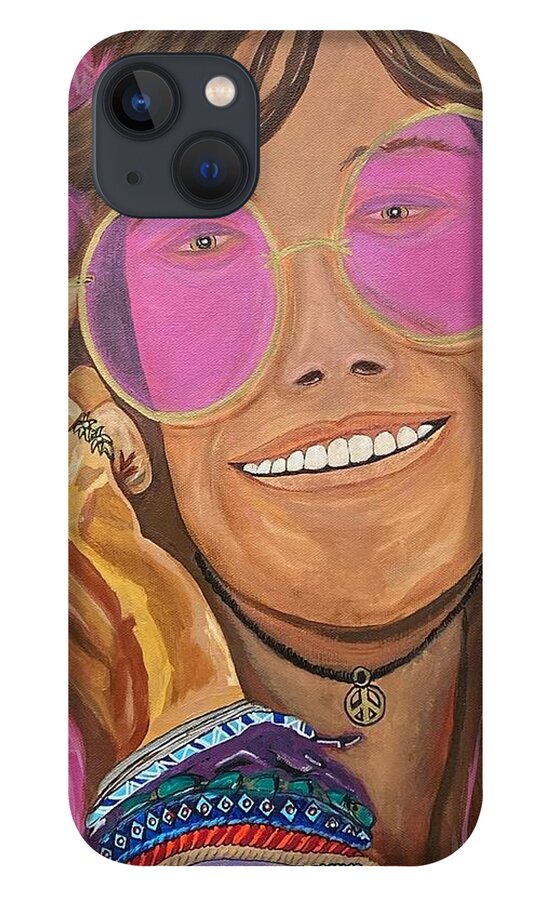  iPhone 13 Case featuring the painting Janis Joplin by Bill Manson