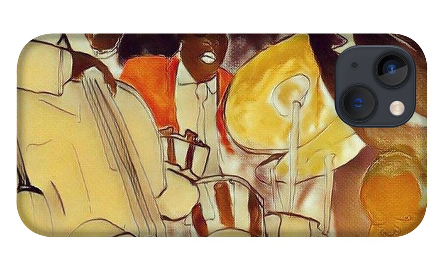  iPhone 13 Case featuring the painting Jazz by Angie ONeal