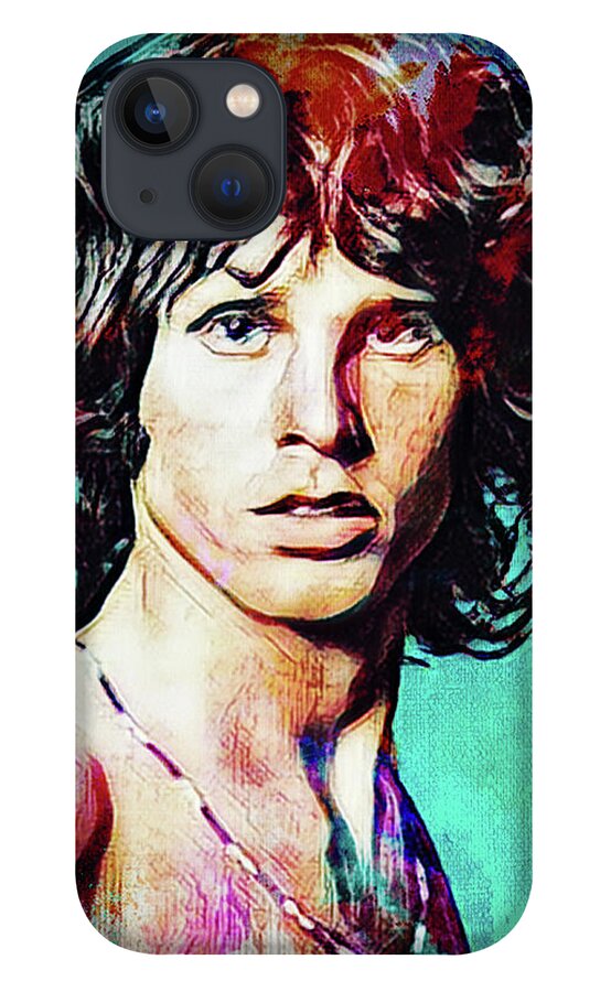 Rock Star Art Print iPhone 13 Case featuring the digital art Jim The Rock Star Psychedelia by Franchi Torres