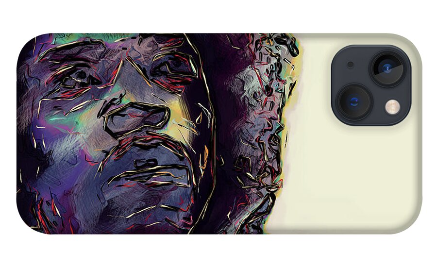 Jimi Hendrix iPhone 13 Case featuring the digital art Jimi Hendrix by David Lane