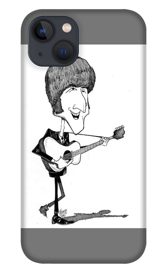 Beatles iPhone 13 Case featuring the drawing John Lennon by Michael Hopkins