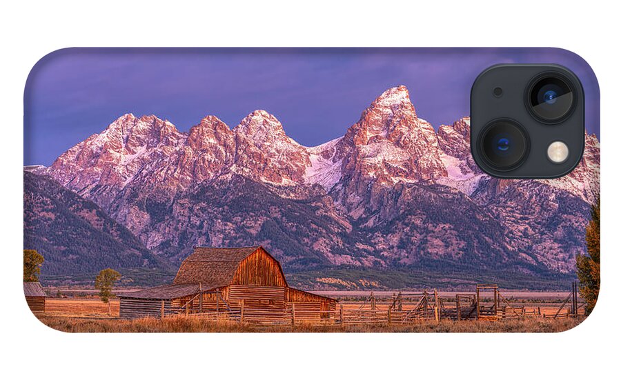 John iPhone 13 Case featuring the photograph John Molton Barn Sunrise - Early October by Kenneth Everett