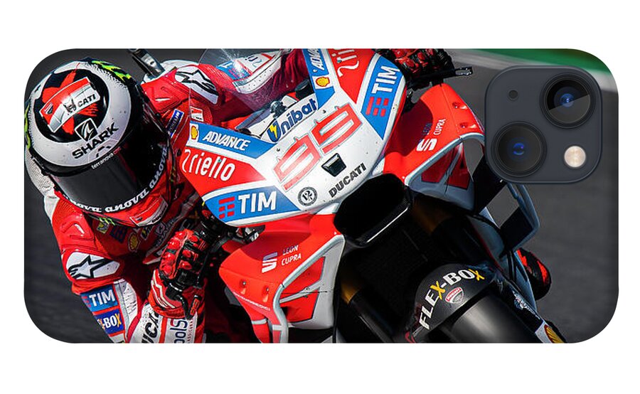 Motogp iPhone 13 Case featuring the photograph Jorge Lorenzo Silverstone 2019 by Tony Goldsmith