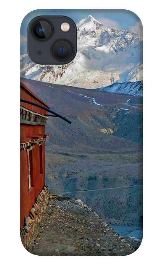 Himalayas iPhone 13 Case featuring the photograph In the Shadow of the Greater Himalayas by Leslie Struxness