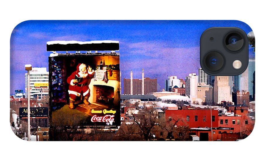 City iPhone 13 Case featuring the photograph Kansas City Skyline at Christmas by Steve Karol