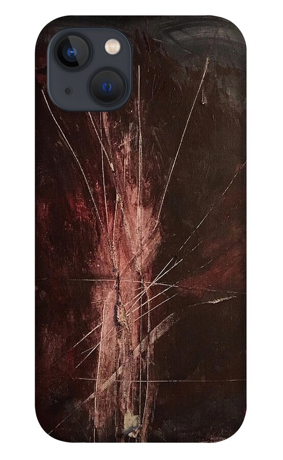 Abstract Art iPhone 13 Case featuring the painting King by Rodney Frederickson