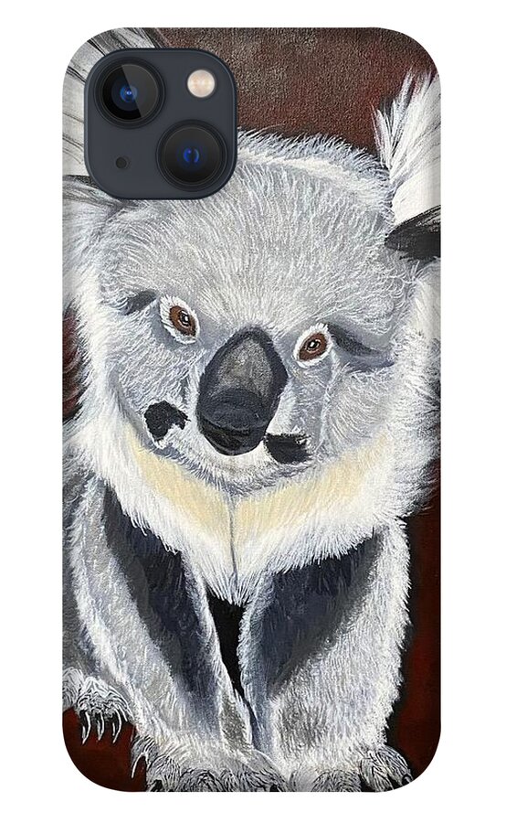  iPhone 13 Case featuring the painting Koala Bear-Teddy K by Bill Manson