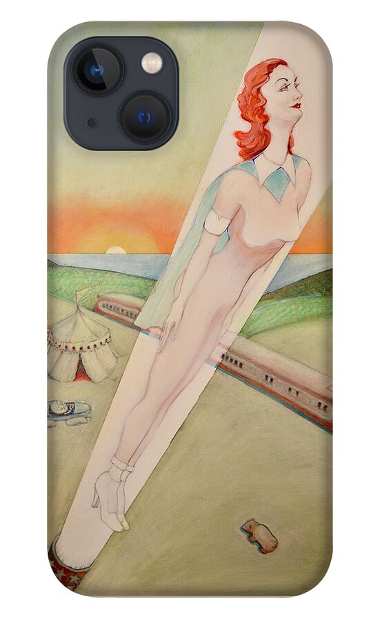 Trains iPhone 13 Case featuring the painting Lady of the Cannon by John Reynolds