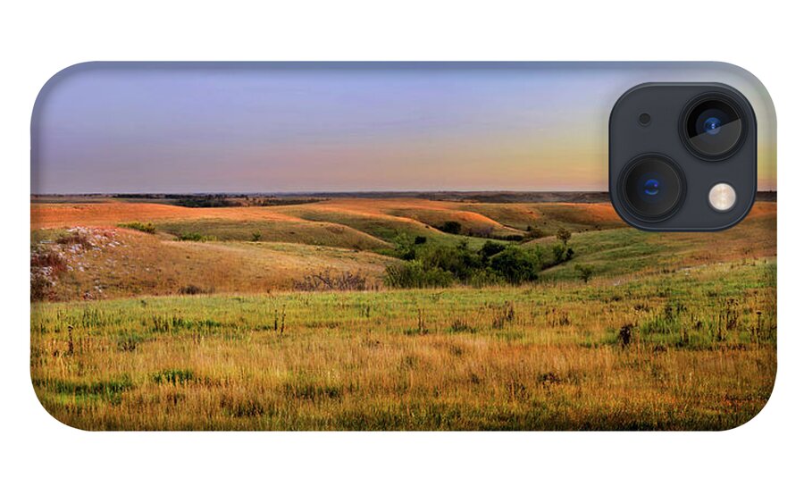 Flint Hills iPhone 13 Case featuring the photograph Last Light of September on the Flint Hills by Rod Seel