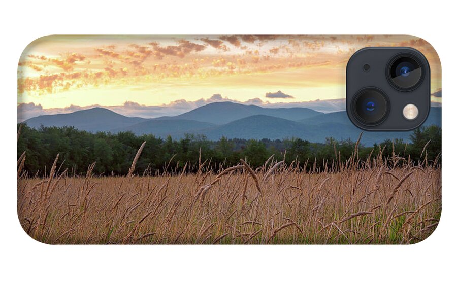 #mountains#farm#field#landscape#maine#stow#summer#sunset iPhone 13 Case featuring the photograph Layers by Darylann Leonard Photography