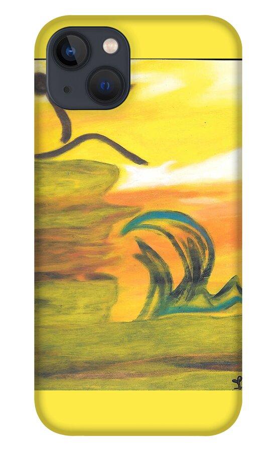 Leap iPhone 13 Case featuring the painting Leap of Faith by Esoteric Gardens KN