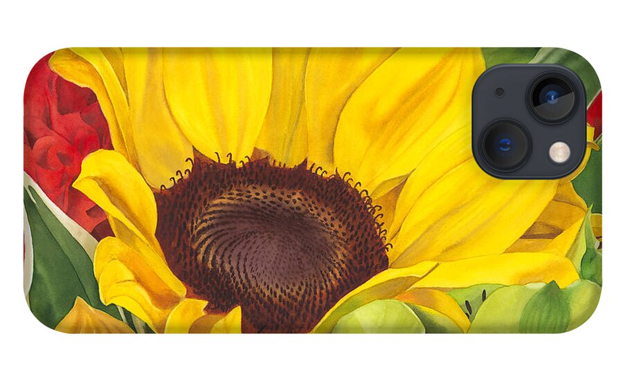 Flower iPhone 13 Case featuring the painting Let Me Brighten Your Day by Espero Art