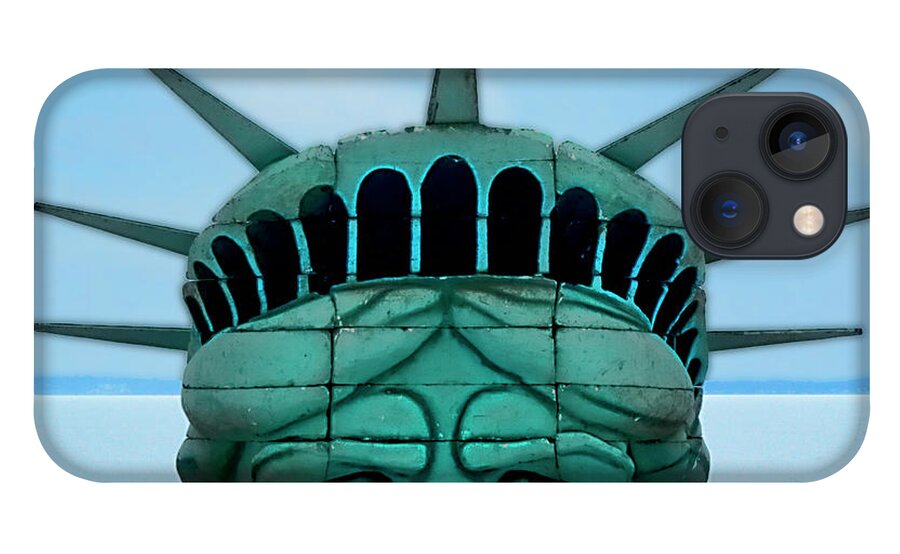 Lady Liberty iPhone 13 Case featuring the digital art Liberty Down by Rod Melotte