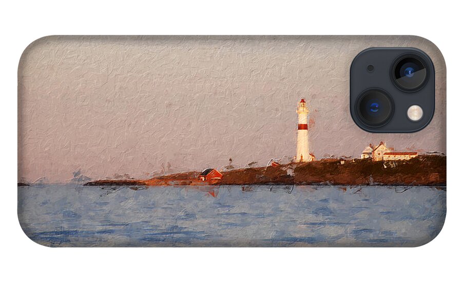 Lighthouse iPhone 13 Case featuring the digital art Torungen lighthouse by Geir Rosset