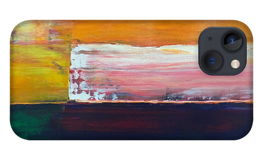 Positive iPhone 13 Case featuring the painting Like a Speeding Train by Linda Bailey